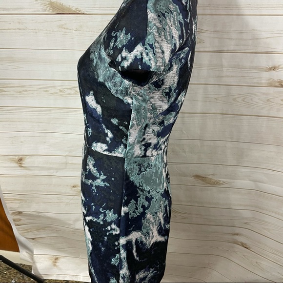 Zara Abstract Ink Splatter Jacquard Dress - Picture 8 of 14